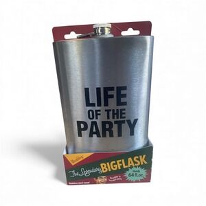 WIMBLEY THE LEGENDARY BIG FLASK "LIFE OF THE PARTY" 640Z STAINLESS STEEL NIB